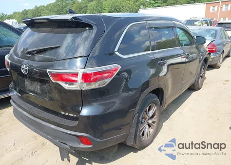 2014 Toyota Highlander Xle V6 z USA, uszkodzony, nr VIN 5TDJKRFH7ES050950